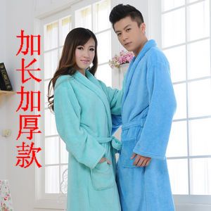 Lovers coral fleece robe bathrobes male female sleepwear, Free Shipping