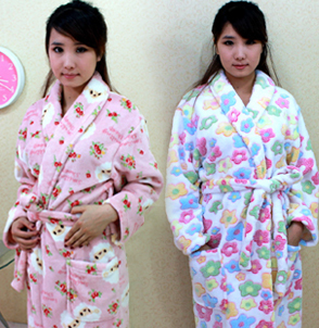 Lovers male Women coral fleece sleepwear robe coral fleece bathrobe thin thickening