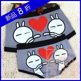 Lovers panties love TUZKI quality modal 100% cotton cartoon men and women panties