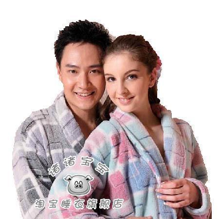 Lovers winter coral fleece robe bathrobes thick