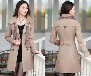 Low Price Sells Free Shipping (1 PCS) Wholesale Cultivate One's Morality Type Double Breasted Cotton Women Trench