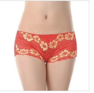 Low-waist lace embroidery bamboo fiber underwear