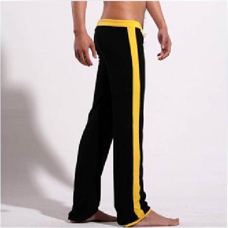 Low-waist sexy male lounge pants trousers casual trousers yoga pants black