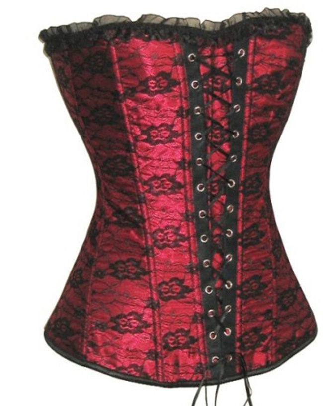 Lower price Women shaper  Sexy Lingerie  satin corset  red 3356