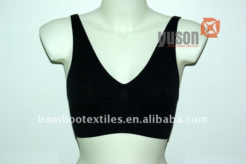 LTB 01 - Ladies' nylon sports bra top, unlined & seamless yoga bra