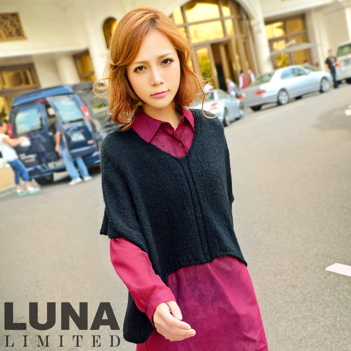 Luna black heliosphere sweater the casualness pliableness handsome zz00265