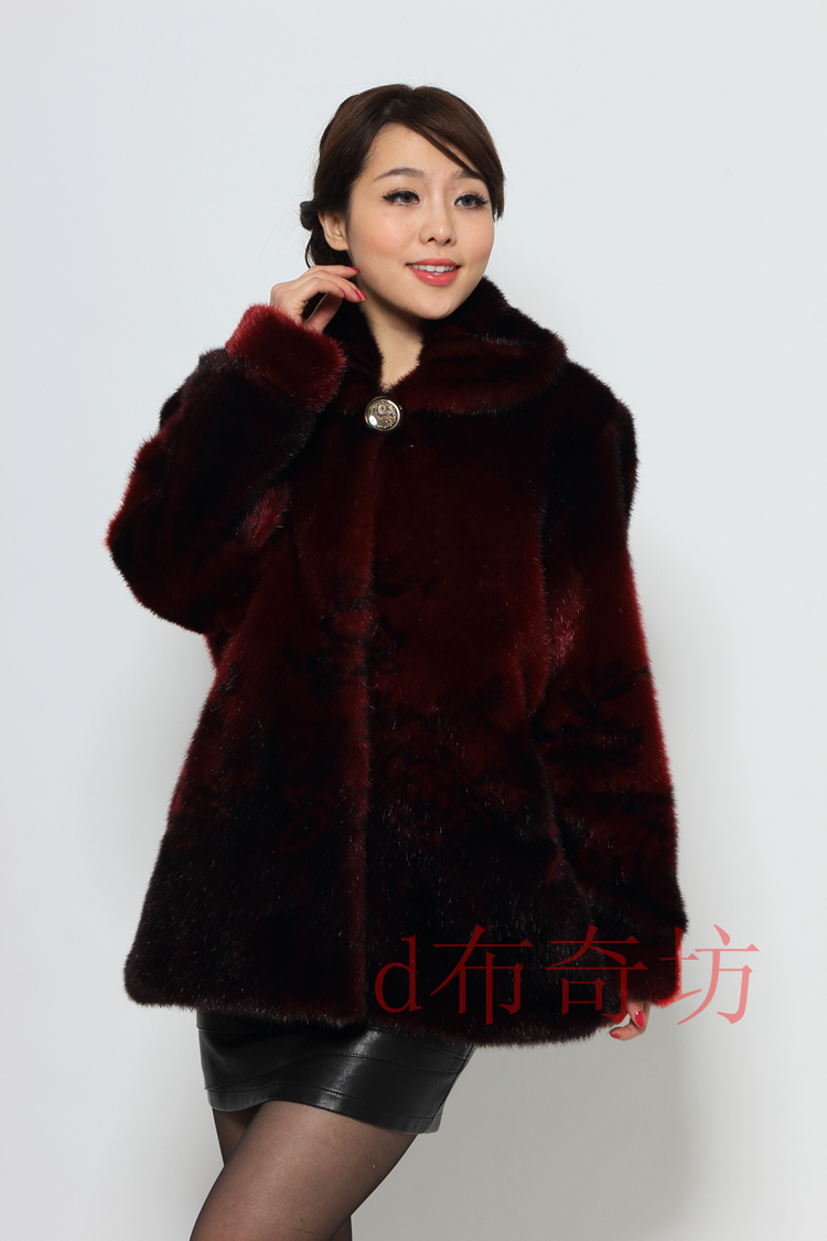 Luxurious Ladies Plus Size Faux Fur  Coats Fake Mink Jackets Frees Shipping