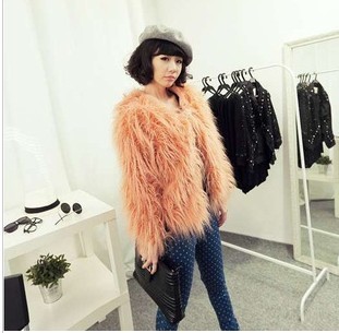 Luxury ladies small clothes women outerwear fur coat short design top small lap short design