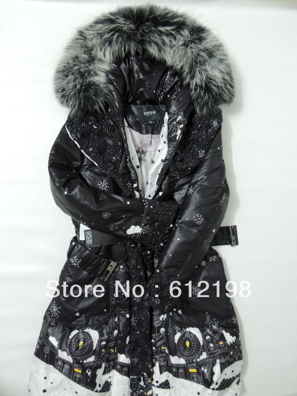 Luxury large RACCOON fur collar down jacket slim thickening long Duck down coat women plus size XXL 3XL