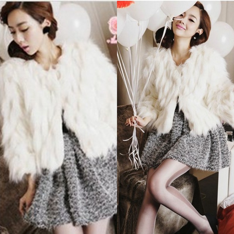 Luxury thermal 2012 faux fur coat top women's