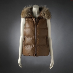 Luxury yd687 advanced skin leather down vest v-40 , g-20