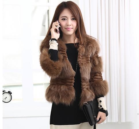 LWN-Rabbit fur coat with fox fur