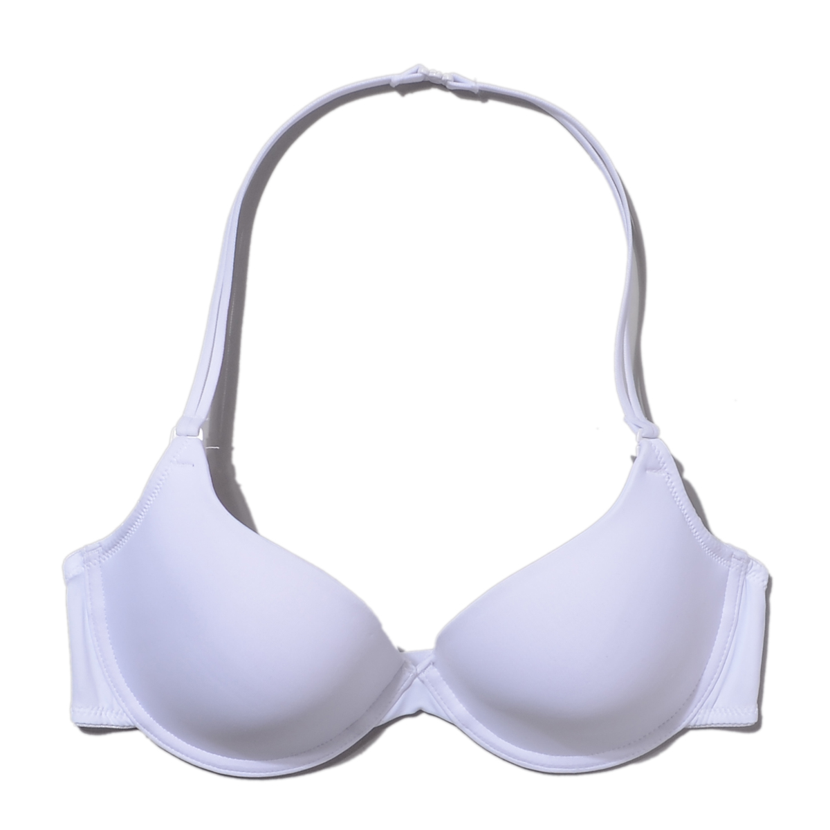 Lycra material bra white glossy women's underwear pad cross draw halter-neck variety