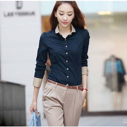 M-L  free shipping new fashion Women's fashion long-sleeved shirt moq 1pc #W2208