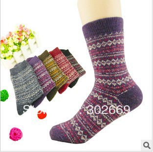 M1234  New Arrival Women's woolen socks Lady's thicken warm tube socks National wind 10 pairs/lot  free shipping