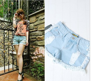 m8119  ladies denim jeans hot pant shorts