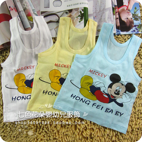 Male child girls clothing baby 100% cotton summer child vest vesseled baby sleeveless T-shirt