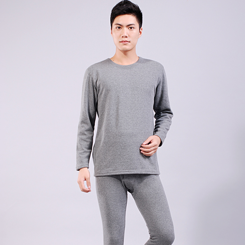 Male thermal underwear 2011 underwear set 100% cotton o-neck underwear