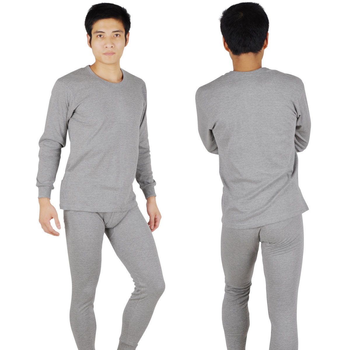 Male thermal underwear set male long johns long johns 100% cotton long design men's autumn thin dc681