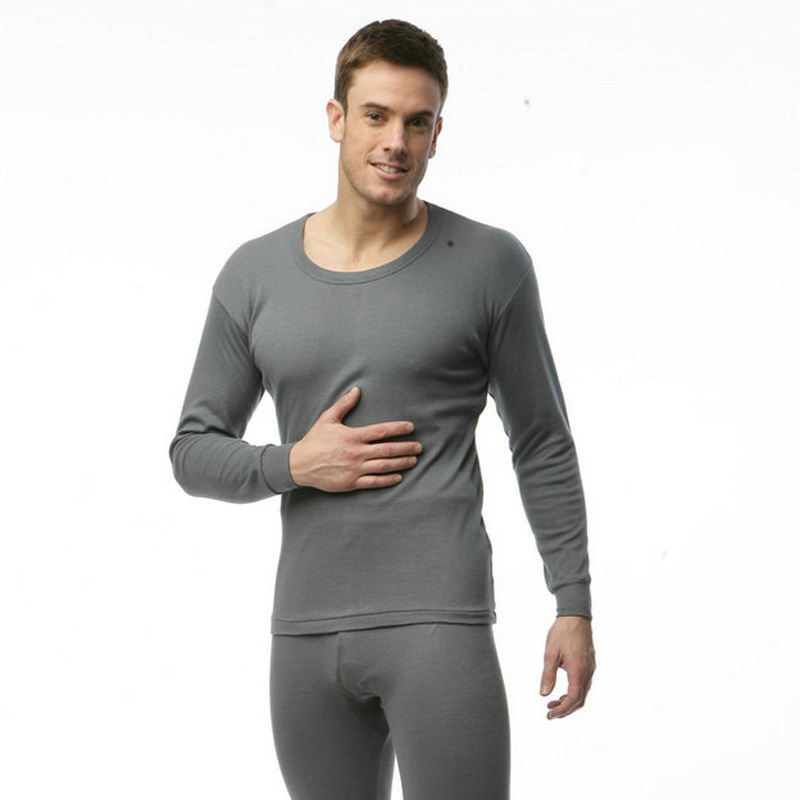 Male thin basic thermal underwear set 100% cotton long johns long johns cotton sweater