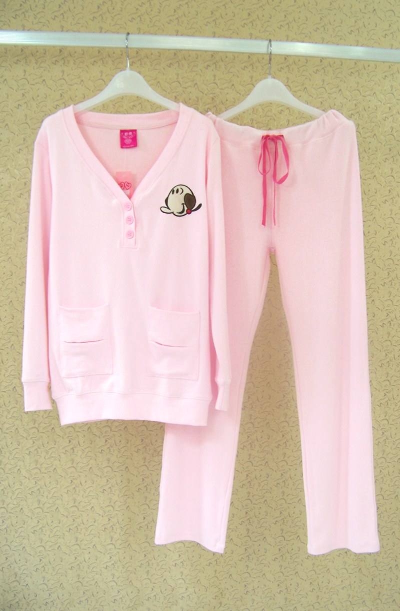 Married sleepwear POPEYE oliver 100% cotton set 100% cotton long-sleeve trousers lounge lovers