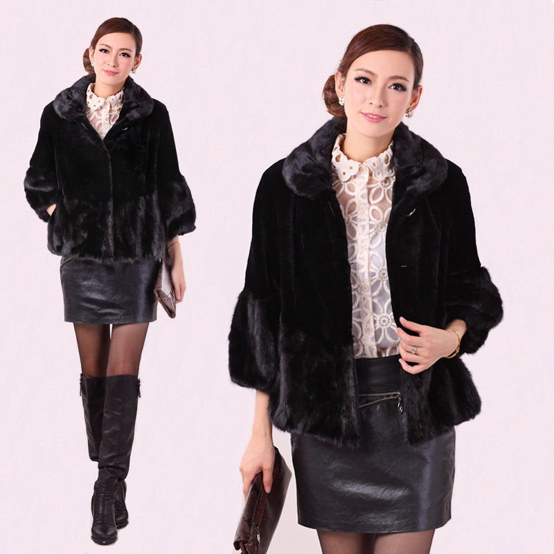 Marten overcoat fight mink fur coat women 2012 short design