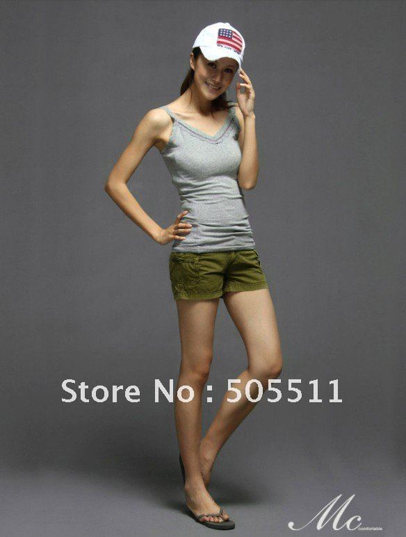 Matchic 100% cotton women's cargo shorts hot shorts A5027