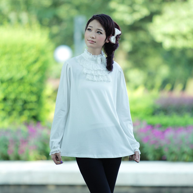 Maternity 2012 maternity clothing autumn basic shirt 100% cotton maternity top basic shirt