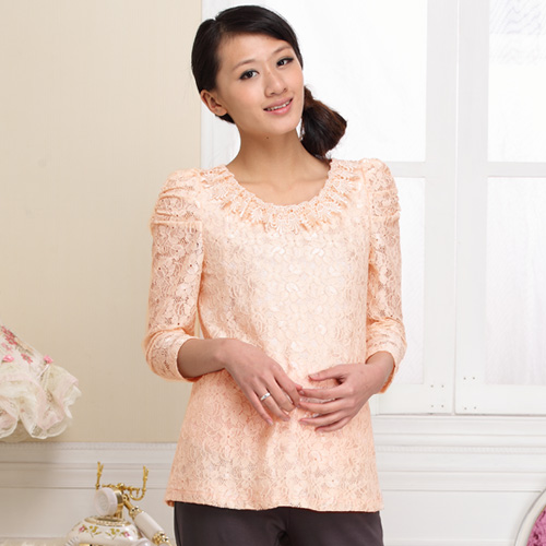 Maternity 2013 spring maternity lace t-shirt maternity clothing spring maternity t-shirt tianxi 2305