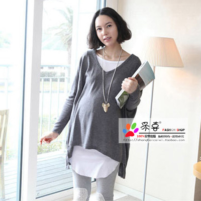 Maternity  autumn and winter twinset long design maternity t-shirt