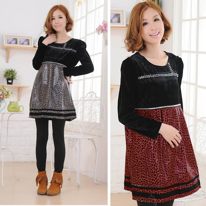 Maternity autumn maternity top autumn and winter maternity dress