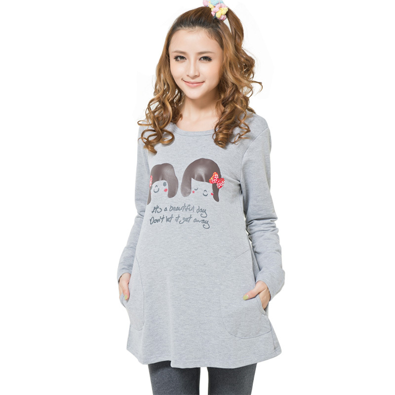 Maternity autumn top fashion maternity t-shirt maternity long-sleeve T-shirt long johns 12657