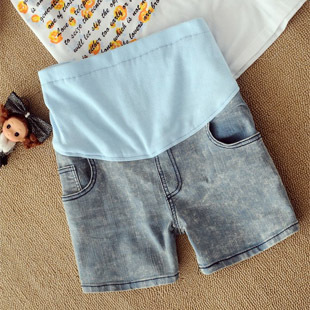 Maternity belly pants denim shorts maternity clothing summer shorts