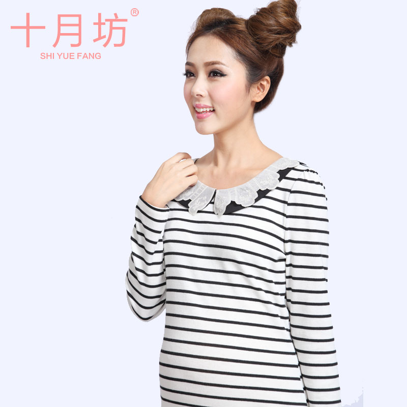 Maternity clothing 100% cotton maternity t-shirt fashion maternity basic shirt spring long-sleeve top ,Free shipping