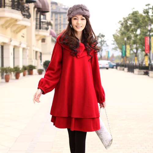 Maternity clothing 2012 autumn and winter fashion maternity clothing cloak lovely outerwear maternity dress