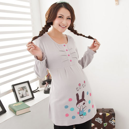 Maternity clothing 2012 autumn fashion maternity cartoon basic t-shirt maternity t-shirt long-sleeve