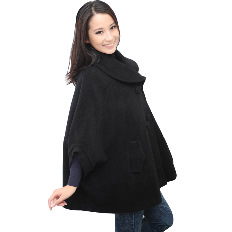 Maternity clothing 2013 spring winter maternity thickening wool woolen outerwear overcoat batwing sleeve trench