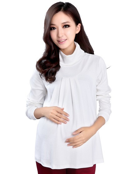 Maternity clothing all-match basic top maternity turtleneck basic shirt knitted long-sleeve maternity t-shirt