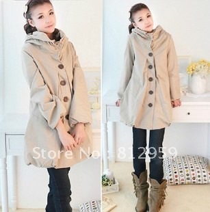 Maternity clothing autumn 100% cotton fashion maternity outerwear maternity trench autumn top