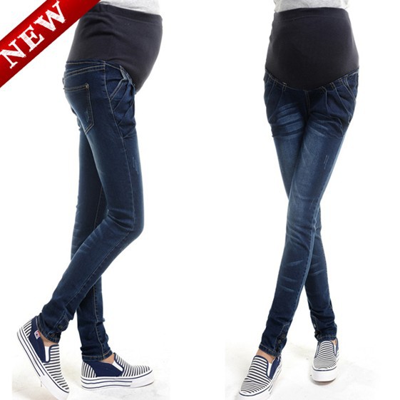 Maternity clothing autumn and winter maternity jeans slim skinny pants maternity belly pants boot cut jeans long trousers