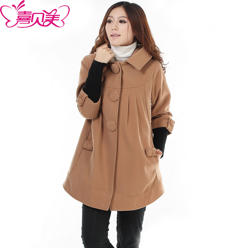 Maternity clothing autumn and winter maternity outerwear top maternity wool woolen overcoat xs2196