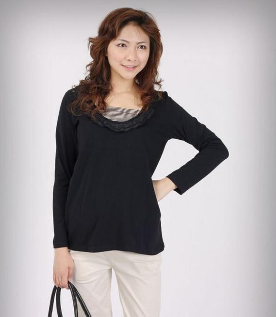 Maternity clothing autumn and winter spring maternity top all-match nursing top s1231