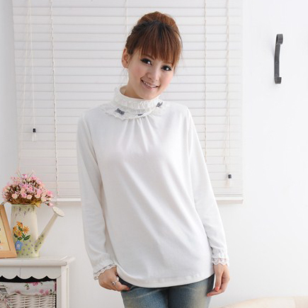 Maternity clothing autumn and winter thickening maternity basic maternity basic shirt basic shirt long-sleeve top