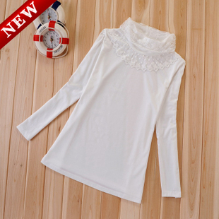 Maternity clothing autumn fashion maternity top maternity basic shirt lace turtleneck basic shirt