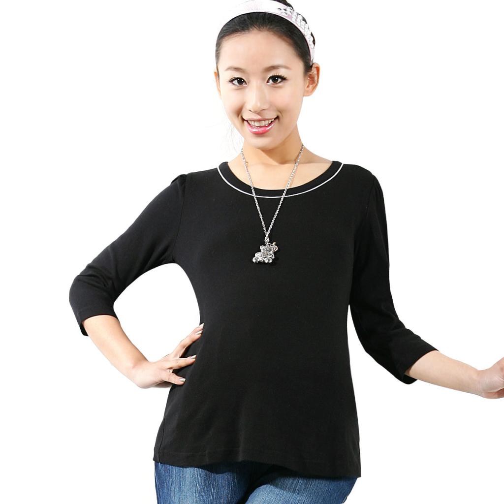 Maternity clothing autumn fashion solid color elegant maternity top t-shirt 1098114