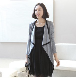 Maternity clothing autumn long-sleeve top cotton long design fashion maternity outerwear autumn all-match maternity cardigan