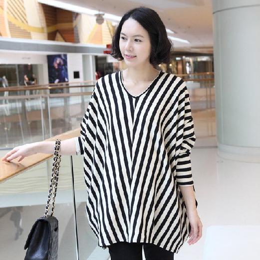 Maternity clothing autumn maternity top fashion stripe maternity long design t-shirt spring and autumn maternity clothing