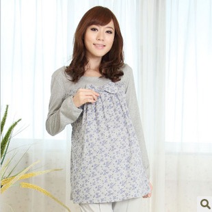 Maternity clothing autumn maternity top o-neck small bow t-shirt 10629