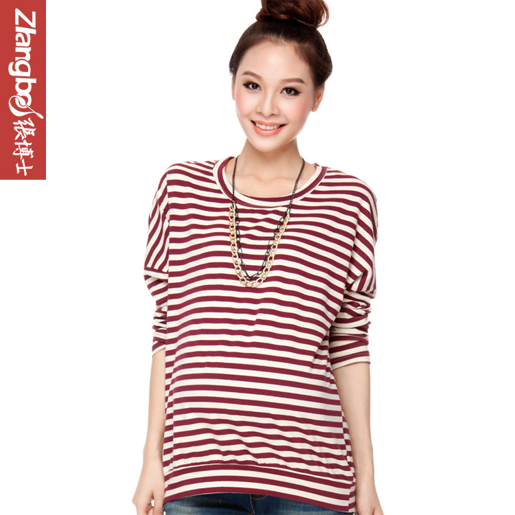 Maternity clothing autumn maternity top stripe casual maternity t-shirt 8501