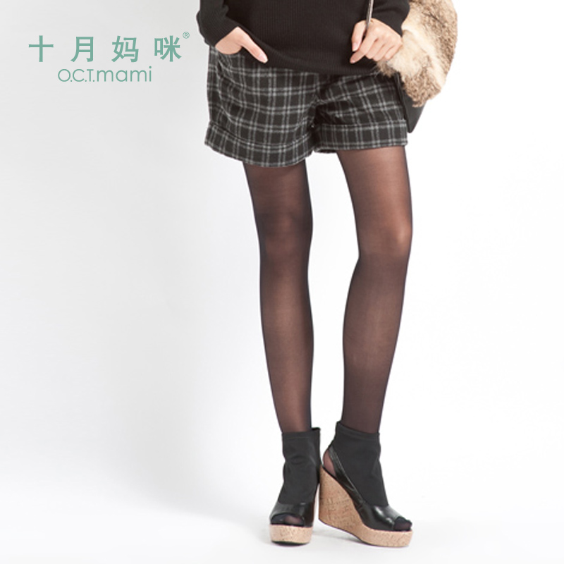 Maternity clothing autumn plaid maternity shorts new arrival